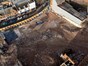Aerial view of building redevelopment