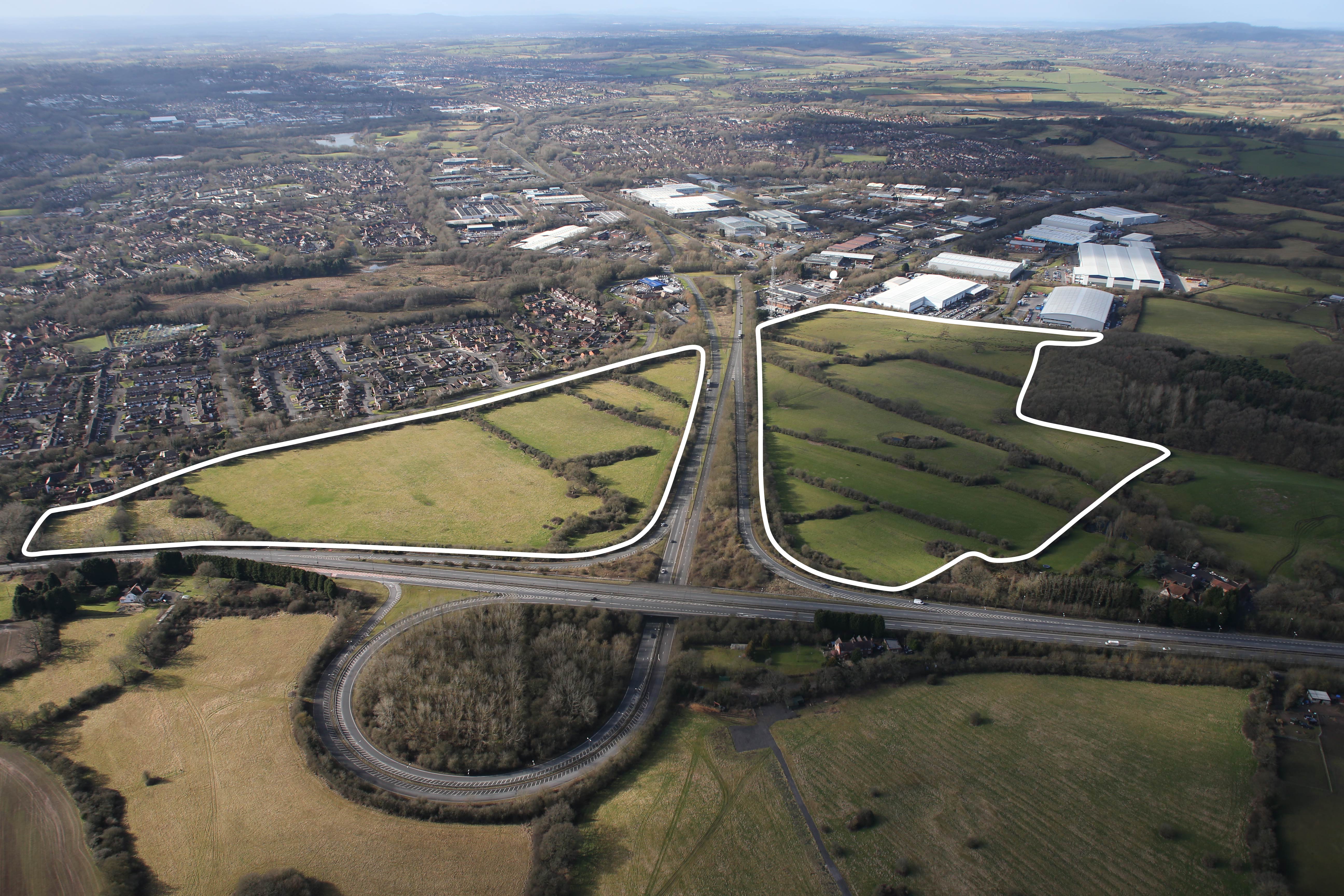 ariel view of road network