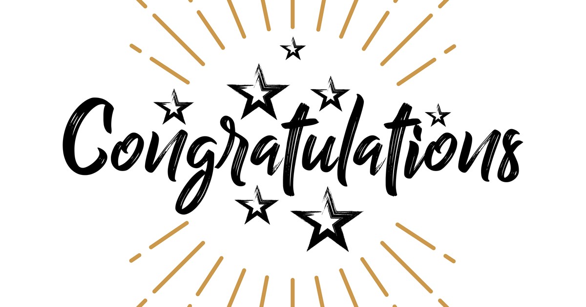congratualtions wording with stars