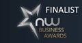 Finalist, NW Business Awards on a black background
